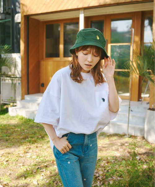 U.S. POLO ASSN.（ユーエスポロアッスン）の「1ポイント刺繍Tシャツ（Tシャツ/カットソー・メンズ・ホワイト/チャコールグレー/ブルー/グリーン/マスタード・SMALL/MEDIUM/LARGE/X-LARGE）」の7枚目の写真