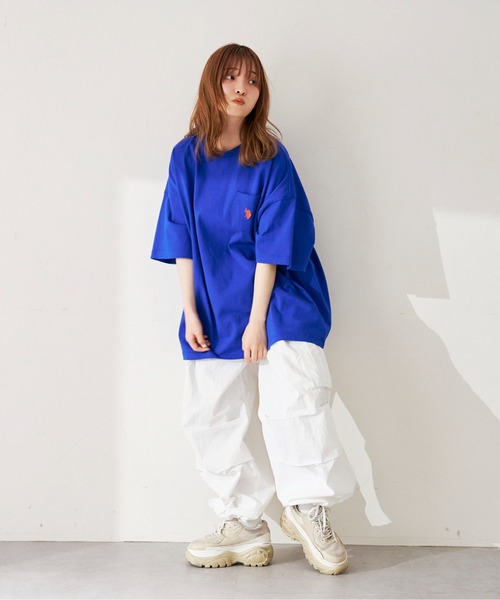 U.S. POLO ASSN.（ユーエスポロアッスン）の「1ポイント刺繍Tシャツ（Tシャツ/カットソー・メンズ・ホワイト/チャコールグレー/ブルー/グリーン/マスタード・SMALL/MEDIUM/LARGE/X-LARGE）」の18枚目の写真