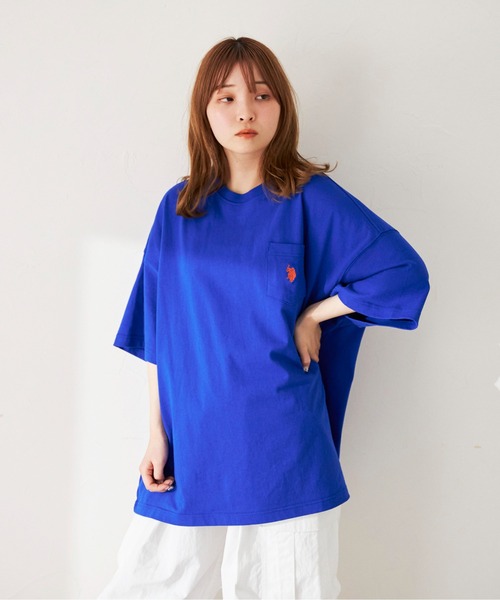 U.S. POLO ASSN.（ユーエスポロアッスン）の「1ポイント刺繍Tシャツ（Tシャツ/カットソー・メンズ・ホワイト/チャコールグレー/ブルー/グリーン/マスタード・SMALL/MEDIUM/LARGE/X-LARGE）」の9枚目の写真