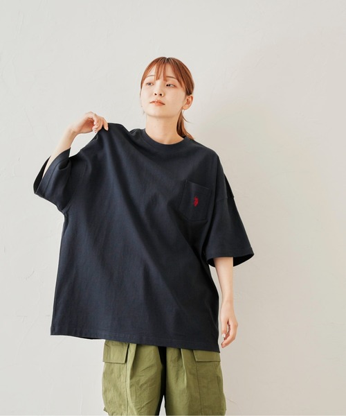 U.S. POLO ASSN.（ユーエスポロアッスン）の「1ポイント刺繍Tシャツ（Tシャツ/カットソー・メンズ・ホワイト/チャコールグレー/ブルー/グリーン/マスタード・SMALL/MEDIUM/LARGE/X-LARGE）」の20枚目の写真