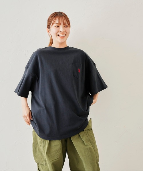 U.S. POLO ASSN.（ユーエスポロアッスン）の「1ポイント刺繍Tシャツ（Tシャツ/カットソー・メンズ・ホワイト/チャコールグレー/ブルー/グリーン/マスタード・SMALL/MEDIUM/LARGE/X-LARGE）」の11枚目の写真