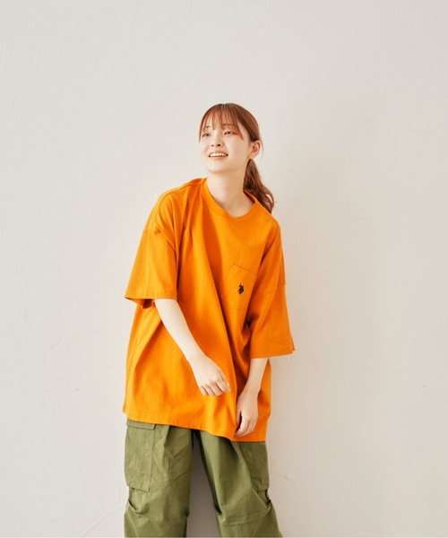 U.S. POLO ASSN.（ユーエスポロアッスン）の「1ポイント刺繍Tシャツ（Tシャツ/カットソー・メンズ・ホワイト/チャコールグレー/ブルー/グリーン/マスタード・SMALL/MEDIUM/LARGE/X-LARGE）」の21枚目の写真