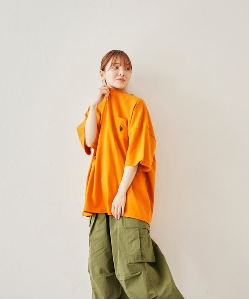 U.S. POLO ASSN.（ユーエスポロアッスン）の「1ポイント刺繍Tシャツ（Tシャツ/カットソー・メンズ・ホワイト/チャコールグレー/ブルー/グリーン/マスタード・SMALL/MEDIUM/LARGE/X-LARGE）」の22枚目の写真