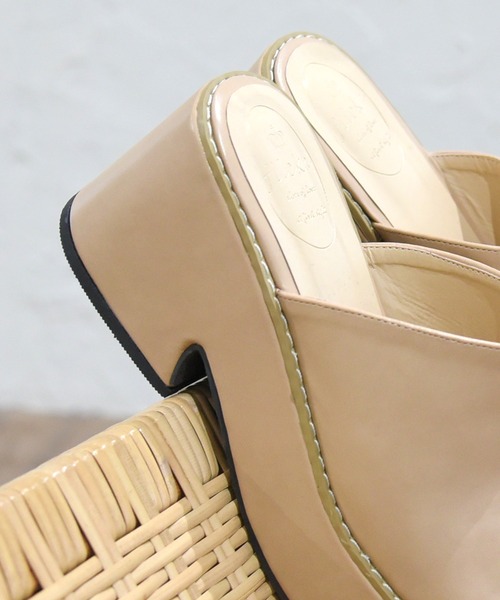 NOFALL（ノーフォール）の「厚底スクエアトゥミュールサンダル（サンダル・レディース・ホワイト/ブラック/ブラウン/ベージュ・S/M/L/LL）」の22枚目の写真