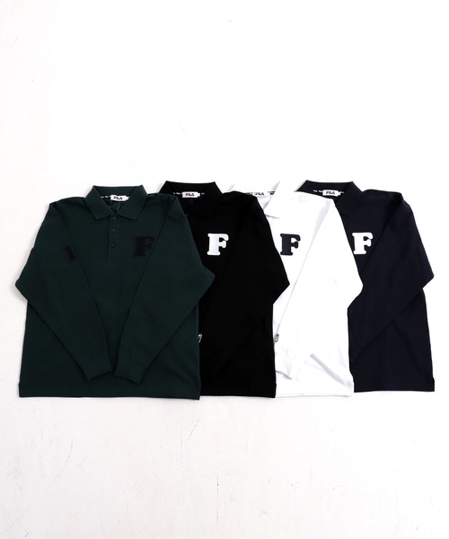 FILA(フィラ)の「FILA/フィラ ワッペンロゴ刺繍 ナンバリング 綿100% ドロップショルダー 長袖ポロシャツ(ポロシャツ・メンズ・ホワイト/ブラック/ダークグリーン/ネイビー・LL/S/M/L/5L/4L)」の18枚目の写真