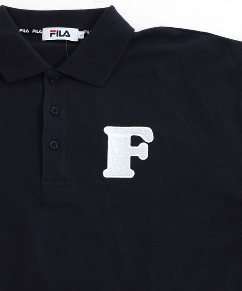 FILA(フィラ)の「FILA/フィラ ワッペンロゴ刺繍 ナンバリング 綿100% ドロップショルダー 長袖ポロシャツ(ポロシャツ・メンズ・ホワイト/ブラック/ダークグリーン/ネイビー・LL/S/M/L/5L/4L)」の12枚目の写真