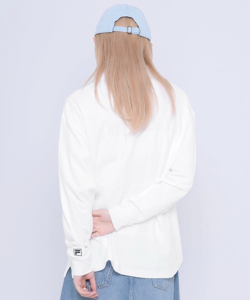 FILA(フィラ)の「FILA/フィラ ワッペンロゴ刺繍 ナンバリング 綿100% ドロップショルダー 長袖ポロシャツ(ポロシャツ・メンズ・ホワイト/ブラック/ダークグリーン/ネイビー・LL/S/M/L/5L/4L)」の20枚目の写真