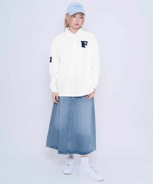 FILA(フィラ)の「FILA/フィラ ワッペンロゴ刺繍 ナンバリング 綿100% ドロップショルダー 長袖ポロシャツ(ポロシャツ・メンズ・ホワイト/ブラック/ダークグリーン/ネイビー・LL/S/M/L/5L/4L)」の21枚目の写真