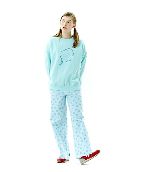 CLOTTY(クロッティ)の「A'GEM/9 × .kom『CLOTTY/クロッティ』BIG CC OUTLINE SWEAT-SHIRT/ビッグ綿あめ アウトラインデザイン スウェットシャツ(スウェット・レディース・イエロー/ネイビー/ライトグリーン・FREE)」の16枚目の写真
