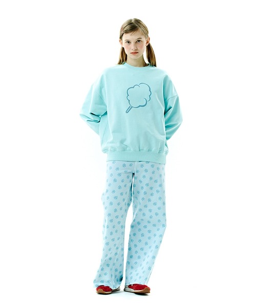 CLOTTY(クロッティ)の「A'GEM/9 × .kom『CLOTTY/クロッティ』BIG CC OUTLINE SWEAT-SHIRT/ビッグ綿あめ アウトラインデザイン スウェットシャツ(スウェット・レディース・イエロー/ネイビー/ライトグリーン・FREE)」の5枚目の写真