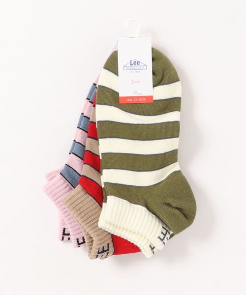 セール スニーカー丈 細ボーダーソックス セット レディース 23 25cm Lee ソックス 靴下 Lee リー のファッション通販 Zozotown