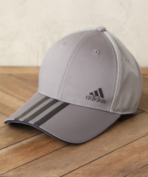 グレー アディダス adidas メッシュ キャップ 3ライン 帽子 001 