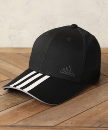 【adidas/アディダス】TCツイル×ライトメッシュ スリーラインロゴキャップ