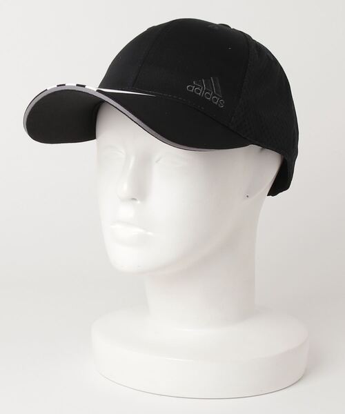 adidas(アディダス)の「【adidas/アディダス】TCツイル×ライトメッシュ スリーラインロゴキャップ(キャップ・メンズ・ブラック/ベージュ/ネイビー/グレー・FREE)」の11枚目の写真