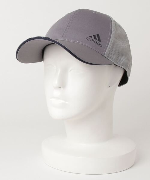 adidas(アディダス)の「【adidas/アディダス】TCツイル×ライトメッシュ スリーラインロゴキャップ(キャップ・メンズ・ブラック/ベージュ/ネイビー/グレー・FREE)」の16枚目の写真