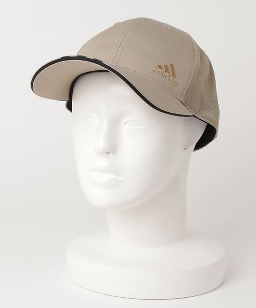 adidas(アディダス)の「【adidas/アディダス】TCツイル×ライトメッシュ スリーラインロゴキャップ(キャップ・メンズ・ブラック/ベージュ/ネイビー/グレー・FREE)」の21枚目の写真