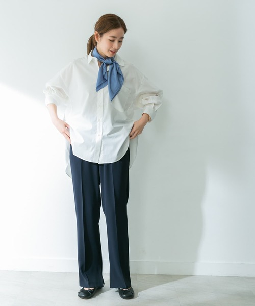 URBAN RESEARCH（アーバンリサーチ）の「コクーンシャツ（シャツ/ブラウス・レディース・オフホワイト/ライトベージュ/ネイビー・FREE）」の15枚目の写真