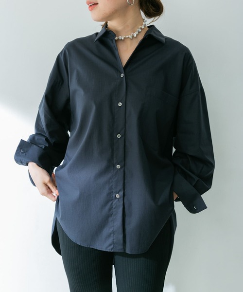 URBAN RESEARCH（アーバンリサーチ）の「コクーンシャツ（シャツ/ブラウス・レディース・オフホワイト/ライトベージュ/ネイビー・FREE）」の18枚目の写真