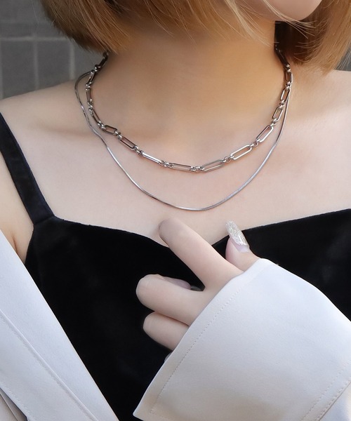 blackdia ocean(ブラックダイヤオーシャン)の「blackdia ocean ダブルチェーンネックレス(ネックレス・レディース・シルバー/ゴールド/ゴールド系その他/シルバー系/シルバー系1/ゴールド系その他2/ゴールド系その他3/ゴールド系その他4/ゴールド系/シルバー系3/ゴールド系2/シルバー系2/ゴールド系1/ゴールド系3/シルバー系その他4/シルバー系4/ゴールド系4/シルバー系5/ゴールド系5/シルバー系6・FREE)」の6枚目の写真