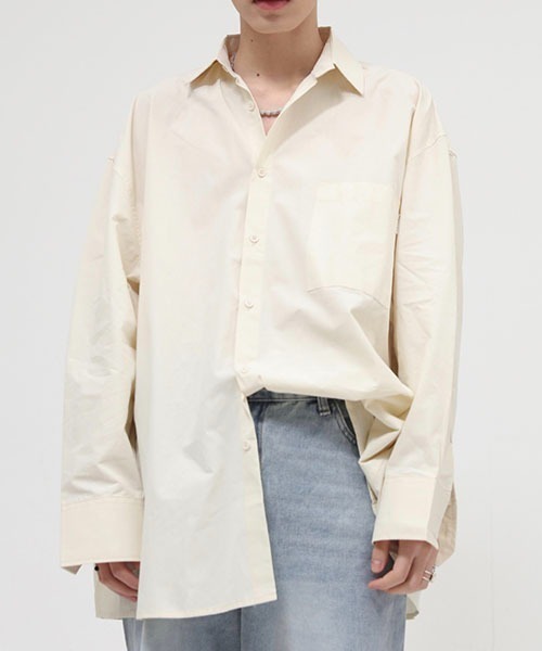 WESTBOY(ウエストボーイ)の「【WB ORIGINALS】Relaxy Casual Shirt WO22S2TP07(シャツ/ブラウス・メンズ・ホワイト/グレー/ブラック・M/L/XL)」の2枚目の写真