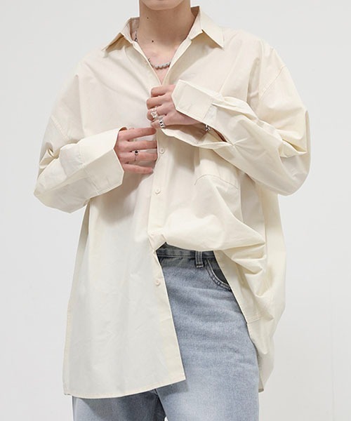 WESTBOY(ウエストボーイ)の「【WB ORIGINALS】Relaxy Casual Shirt WO22S2TP07(シャツ/ブラウス・メンズ・ホワイト/グレー/ブラック・M/L/XL)」の13枚目の写真