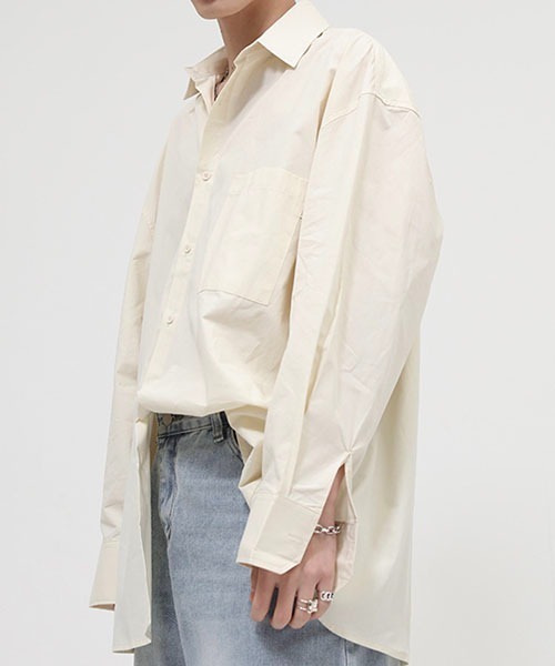 WESTBOY(ウエストボーイ)の「【WB ORIGINALS】Relaxy Casual Shirt WO22S2TP07(シャツ/ブラウス・メンズ・ホワイト/グレー/ブラック・M/L/XL)」の14枚目の写真
