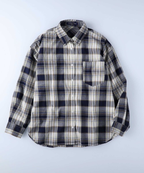 HONEYSUCKLE ROSE（ハニーサックルローズ）の「【HONEYSUCKLE ROSE】チェックシャツ（シャツ/ブラウス・レディース・ベージュ/ネイビー/オフホワイト・L/M）」の10枚目の写真