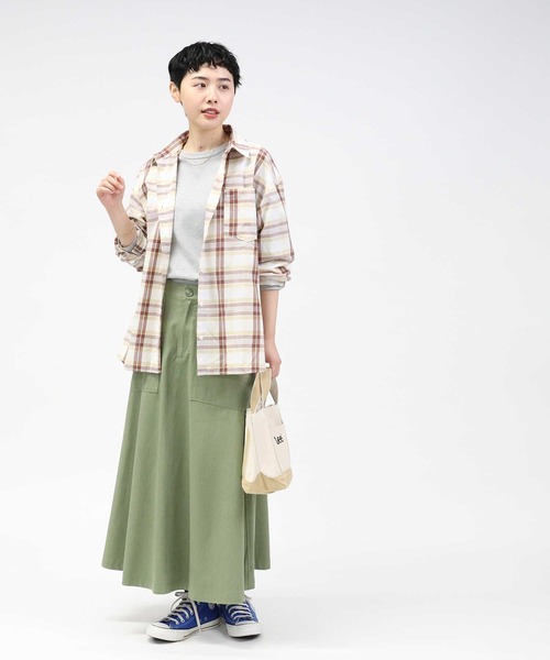 HONEYSUCKLE ROSE（ハニーサックルローズ）の「【HONEYSUCKLE ROSE】チェックシャツ（シャツ/ブラウス・レディース・ベージュ/ネイビー/オフホワイト・L/M）」の15枚目の写真