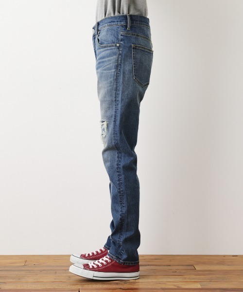 RODEO CROWNS WIDE BOWL(ロデオクラウンズワイドボウル)の「RCM SKINNY ダメージ DENIM(デニムパンツ・メンズ・ブルー/ダークブルー・MEDIUM/LARGE/X-LARGE)」の7枚目の写真