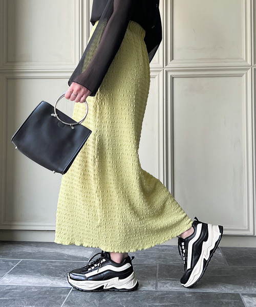 JUNOAH(ジュノア)の「ダッド厚底スニーカー(スニーカー・レディース・ブラック/クリーム・40/38/39/36/37)」の8枚目の写真