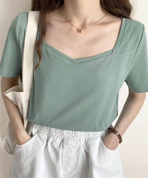 Dream garden(ドリームガーデン)の「カットソー半袖Tシャツ(Tシャツ/カットソー・レディース・ホワイト/ブラック/グリーン・M/L/2XL/XL)」の10枚目の写真