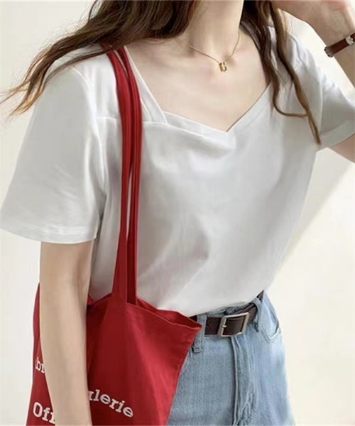 Dream garden(ドリームガーデン)の「カットソー半袖Tシャツ(Tシャツ/カットソー・レディース・ホワイト/ブラック/グリーン・M/L/2XL/XL)」の18枚目の写真