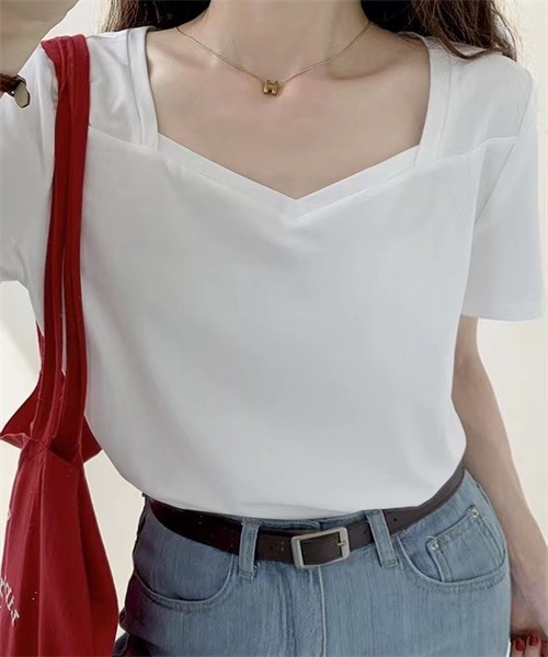 Dream garden(ドリームガーデン)の「カットソー半袖Tシャツ(Tシャツ/カットソー・レディース・ホワイト/ブラック/グリーン・M/L/2XL/XL)」の21枚目の写真