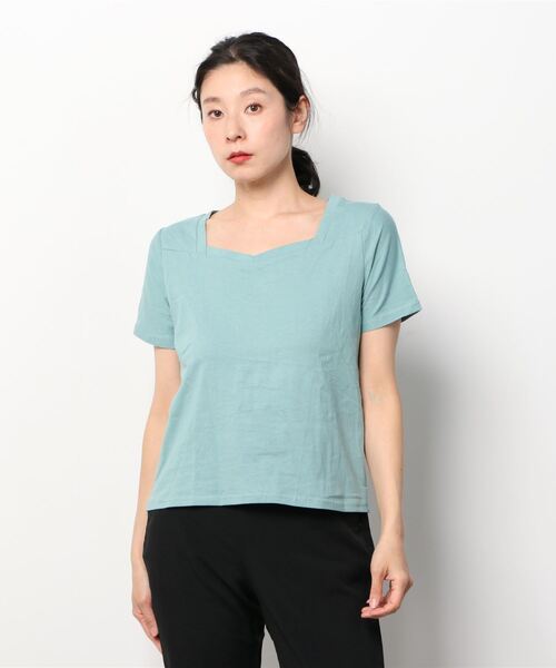 Dream garden(ドリームガーデン)の「カットソー半袖Tシャツ(Tシャツ/カットソー・レディース・ホワイト/ブラック/グリーン・M/L/2XL/XL)」の6枚目の写真