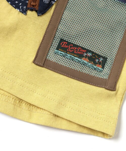 BREEZE(ブリーズ)の「アウトドアサコッシュTシャツ(Tシャツ/カットソー・キッズ・ベージュ/イエロー/チャコール/オフホワイト/ミント・140/130/100/110/120/90/150)」の17枚目の写真