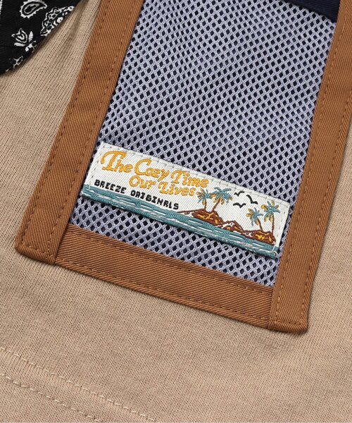 BREEZE(ブリーズ)の「アウトドアサコッシュTシャツ(Tシャツ/カットソー・キッズ・ベージュ/イエロー/チャコール/オフホワイト/ミント・140/130/100/110/120/90/150)」の15枚目の写真