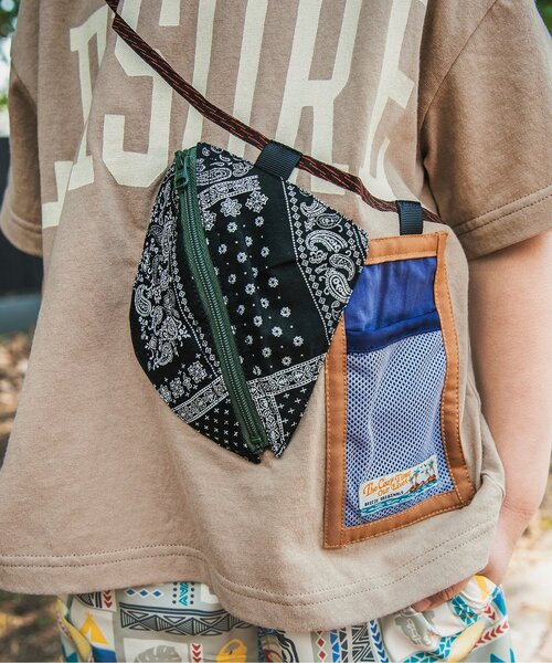 BREEZE(ブリーズ)の「アウトドアサコッシュTシャツ(Tシャツ/カットソー・キッズ・ベージュ/イエロー/チャコール/オフホワイト/ミント・140/130/100/110/120/90/150)」の14枚目の写真