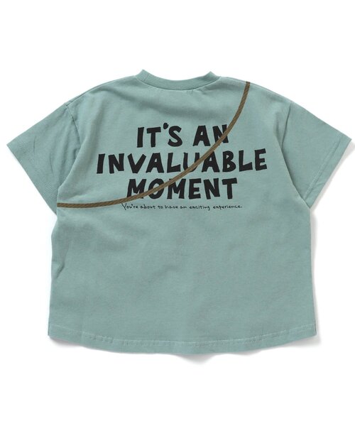 BREEZE(ブリーズ)の「アウトドアサコッシュTシャツ(Tシャツ/カットソー・キッズ・ベージュ/イエロー/チャコール/オフホワイト/ミント・140/130/100/110/120/90/150)」の12枚目の写真