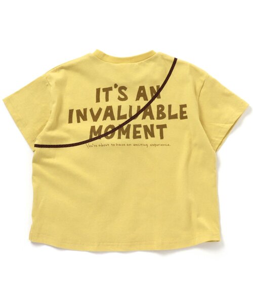 BREEZE(ブリーズ)の「アウトドアサコッシュTシャツ(Tシャツ/カットソー・キッズ・ベージュ/イエロー/チャコール/オフホワイト/ミント・140/130/100/110/120/90/150)」の10枚目の写真