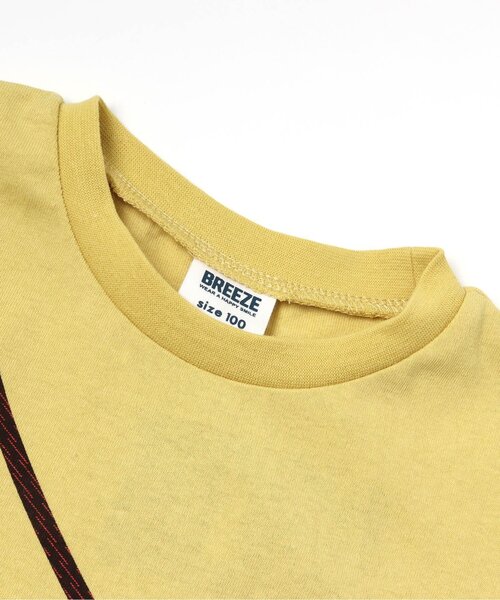 BREEZE(ブリーズ)の「アウトドアサコッシュTシャツ(Tシャツ/カットソー・キッズ・ベージュ/イエロー/チャコール/オフホワイト/ミント・140/130/100/110/120/90/150)」の9枚目の写真