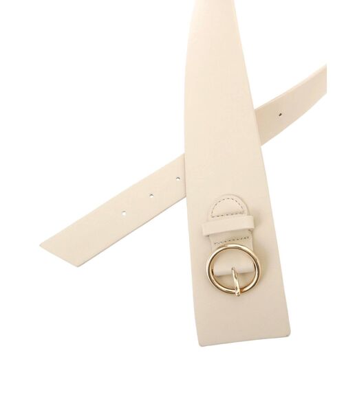 LAGUNAMOON（ラグナムーン）の「ラウンドバックリルスリムワイドベルト（ベルト・レディース・ブラック/ダークブラウン/アイボリー・FREE）」の10枚目の写真