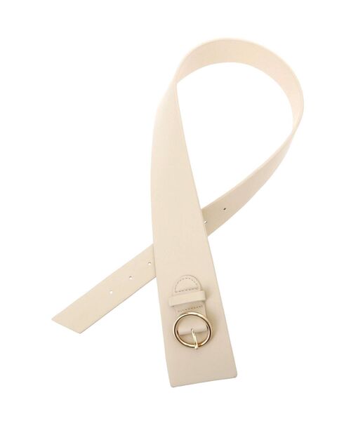 LAGUNAMOON（ラグナムーン）の「ラウンドバックリルスリムワイドベルト（ベルト・レディース・ブラック/ダークブラウン/アイボリー・FREE）」の9枚目の写真