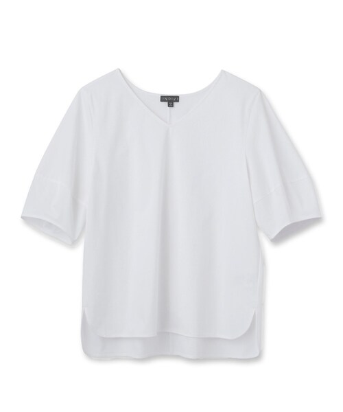 INDIVI / インディヴィ クルーネックフォルムTシャツ INDIVI（インディヴィ）の「【洗える／UVケア】ドルマンスリーブ
