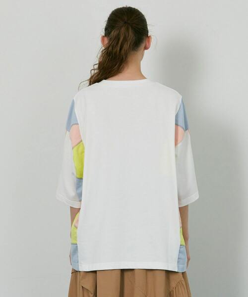 FRAPBOIS（フラボア）の「パッチスリーブ カットソー（Tシャツ/カットソー・レディース・ホワイト/ブルーグレー・2/1）」の18枚目の写真