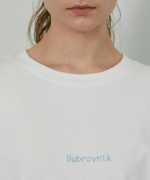 FRAPBOIS（フラボア）の「パッチスリーブ カットソー（Tシャツ/カットソー・レディース・ホワイト/ブルーグレー・2/1）」の3枚目の写真