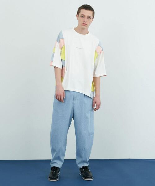 FRAPBOIS（フラボア）の「パッチスリーブ カットソー（Tシャツ/カットソー・レディース・ホワイト/ブルーグレー・2/1）」の22枚目の写真