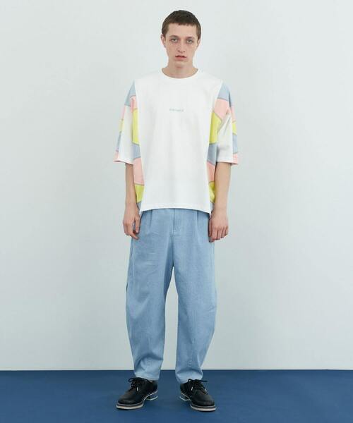 FRAPBOIS（フラボア）の「パッチスリーブ カットソー（Tシャツ/カットソー・レディース・ホワイト/ブルーグレー・2/1）」の20枚目の写真