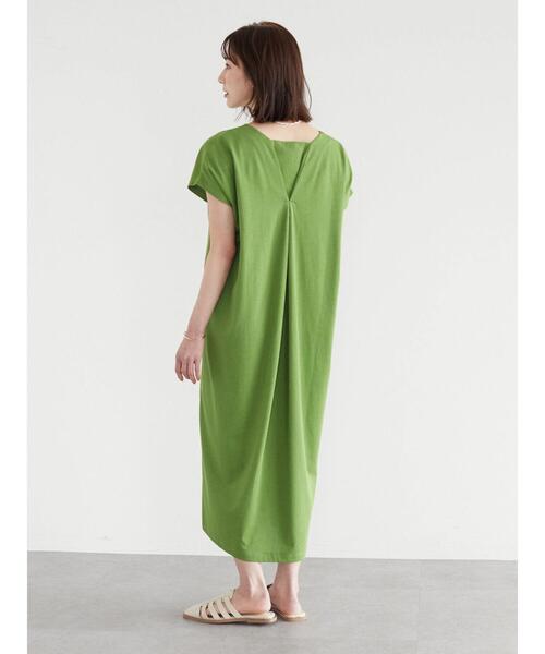 Green　Parks（グリーンパークス）の「バックマチ付カットワンピース（ワンピース・レディース・グレー/カーキ/グリーン・FREE）」の8枚目の写真