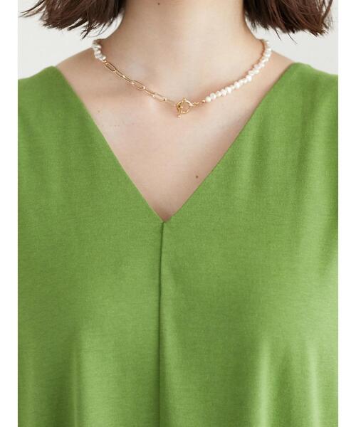 Green　Parks（グリーンパークス）の「バックマチ付カットワンピース（ワンピース・レディース・グレー/カーキ/グリーン・FREE）」の14枚目の写真