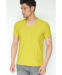 TORNADO MART | TORNADO MART∴ボタニカルパイル半袖VネックTシャツ(Tシャツ/カットソー)